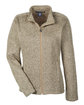 Devon & Jones Ladies' Bristol Full-Zip Sweater Fleece Jacket KHAKI HEATHER OFFront