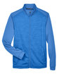 Devon & Jones Men's Newbury Colorblock Mélange Fleece Full-Zip FRCH BL/ F BL HT FlatFront