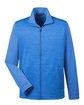 Devon & Jones Men's Newbury Colorblock Mélange Fleece Full-Zip FRCH BL/ F BL HT OFFront