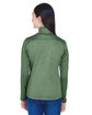 Devon & Jones Ladies' Newbury Colorblock Mélange Fleece Full-Zip FOREST/ FORST HT ModelBack