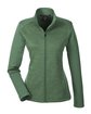Devon & Jones Ladies' Newbury Colorblock Mélange Fleece Full-Zip FOREST/ FORST HT OFFront