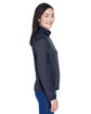 Devon & Jones Ladies' Newbury Colorblock Mélange Fleece Full-Zip NAVY/ NAVY HTHR ModelSide
