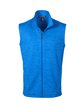 Devon & Jones Men's Newbury Mélange Fleece Vest FRENCH BLUE HTHR OFFront