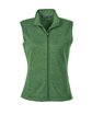 Devon & Jones Ladies' Newbury MlangeFleece Vest FOREST HEATHER OFFront