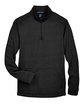 Devon & Jones Men's Newbury Mélange Fleece Quarter-Zip BLACK HEATHER FlatFront