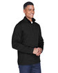 Devon & Jones Men's Newbury Mélange Fleece Quarter-Zip BLACK HEATHER ModelQrt