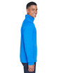 Devon & Jones Men's Newbury Mélange Fleece Quarter-Zip FRENCH BLUE HTHR ModelSide