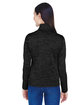 Devon & Jones Ladies' Newbury Mlange Fleece Quarter-Zip BLACK HEATHER ModelBack