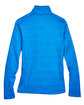 Devon & Jones Ladies' Newbury Mlange Fleece Quarter-Zip FRENCH BLUE HTHR FlatBack