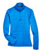 Devon & Jones Ladies' Newbury Mlange Fleece Quarter-Zip FRENCH BLUE HTHR FlatFront