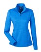 Devon & Jones Ladies' Newbury Mlange Fleece Quarter-Zip FRENCH BLUE HTHR OFFront