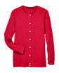 Devon & Jones Ladies' Perfect Fit Ribbon Cardigan RED FlatFront