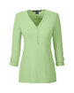 Devon & Jones Ladies' Perfect Fit™ Y-Placket Convertible Sleeve Knit Top LIME OFFront