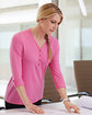 Devon & Jones Ladies' Perfect Fit™ Y-Placket Convertible Sleeve Knit Top  Lifestyle