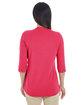 Devon & Jones Ladies' Perfect Fit Tailored Open Neckline Top RED ModelBack