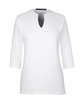Devon & Jones Ladies' Perfect Fit Tailored Open Neckline Top WHITE OFFront