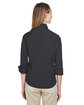 Devon & Jones Ladies' Perfect Fit™ 3/4-Sleeve Stretch Poplin Blouse BLACK ModelBack