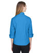 Devon & Jones Ladies' Perfect Fit™ 3/4-Sleeve Stretch Poplin Blouse FRENCH BLUE ModelBack