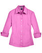 Devon & Jones Ladies' Perfect Fit™ 3/4-Sleeve Stretch Poplin Blouse CHARITY PINK FlatFront