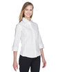 Devon & Jones Ladies' Perfect Fit™ 3/4-Sleeve Stretch Poplin Blouse WHITE ModelQrt