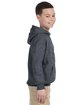 Gildan Youth Heavy Blend™ 50/50 Hooded Sweatshirt DARK HEATHER ModelSide