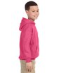 Gildan Youth Heavy Blend™ 50/50 Hooded Sweatshirt SAFETY PINK ModelSide