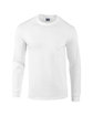 Gildan Adult Ultra Cotton Long-Sleeve Pocket T-Shirt WHITE OFFront
