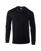 Gildan Adult Ultra Cotton Long-Sleeve Pocket T-Shirt BLACK OFFront