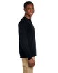 Gildan Adult Ultra Cotton Long-Sleeve Pocket T-Shirt BLACK ModelSide
