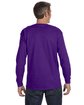 Gildan Adult Heavy Cotton™ Long-Sleeve T-Shirt PURPLE ModelBack