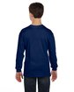 Gildan Youth Heavy Cotton™ Long-Sleeve T-Shirt NAVY ModelBack
