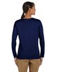 Gildan Ladies' Heavy Cotton™ Long-Sleeve T-Shirt NAVY ModelBack