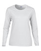 Gildan Ladies' Heavy Cotton™ Long-Sleeve T-Shirt WHITE OFFront