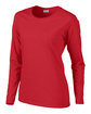 Gildan Ladies' Heavy Cotton™ Long-Sleeve T-Shirt RED OFQrt