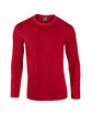 Gildan Adult Softstyle Long-Sleeve T-Shirt CHERRY RED OFFront