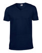 Gildan Adult Softstyle V-Neck T-Shirt NAVY OFFront