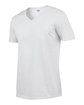 Gildan Adult Softstyle V-Neck T-Shirt WHITE OFQrt
