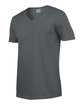 Gildan Adult Softstyle V-Neck T-Shirt CHARCOAL OFQrt