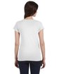 Gildan Ladies' SoftStyle Fitted V-Neck T-Shirt WHITE ModelBack