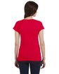 Gildan Ladies' SoftStyle Fitted V-Neck T-Shirt CHERRY RED ModelBack