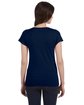 Gildan Ladies' SoftStyle Fitted V-Neck T-Shirt NAVY ModelBack