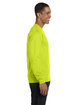 Gildan Adult 50/50 Long-Sleeve T-Shirt SAFETY GREEN ModelSide