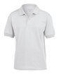 Gildan Youth 50/50 Jersey Polo WHITE OFFront