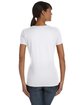 Fruit of the Loom Ladies' HD Cotton™ V-Neck T-Shirt WHITE ModelBack