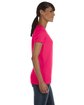 Fruit of the Loom Ladies' HD Cotton™ V-Neck T-Shirt CYBER PINK ModelSide