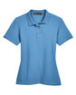 Harriton Ladies' 6 oz. Ringspun Cotton Piqué Short-Sleeve Polo LT COLLEGE BLUE FlatFront