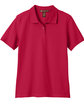 Harriton Ladies' 6 oz. Ringspun Cotton Piqué Short-Sleeve Polo RED FlatFront