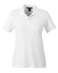 Harriton Ladies' 6 oz. Ringspun Cotton Piqué Short-Sleeve Polo WHITE OFFront