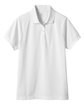 Harriton Ladies' Charge Snag and Soil Protect Polo WHITE FlatFront