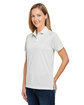 Harriton Ladies' Charge Snag and Soil Protect Polo WHITE ModelQrt
